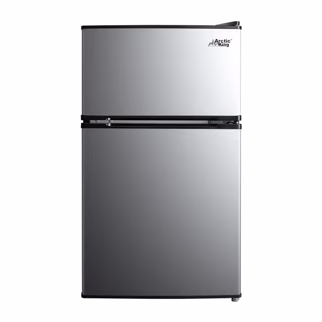 Two Door Mini Fridge with Freezer