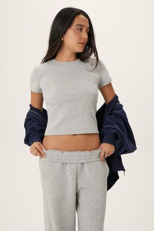 Cropped Crew Neck Baby Tee