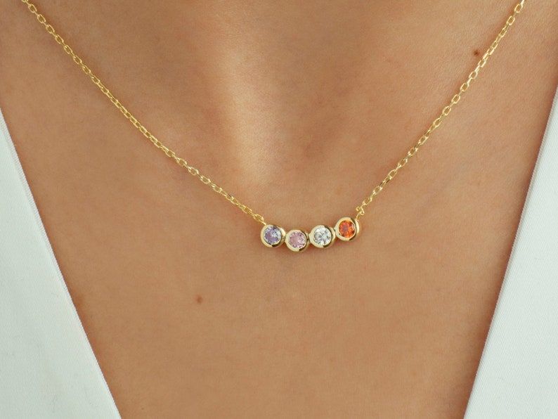 Family Birthstone Necklace