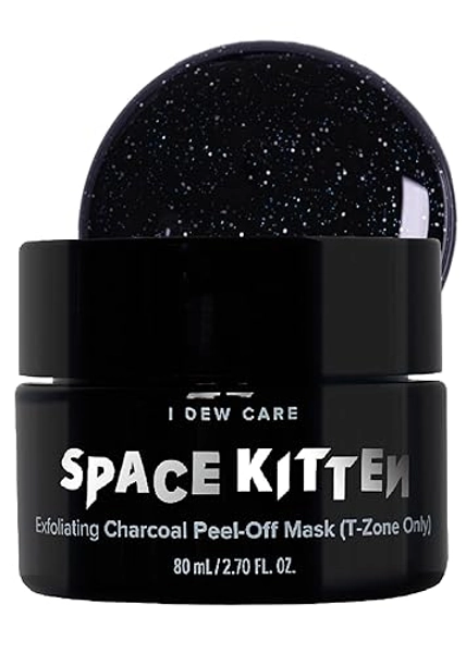 I DEW CARE Peel-off Face Mask - Space Kitten | Blackhead Remover, Whitehead Mask, Exfoliate with Charcoal, For T-zone, Pore Clearing, 2.70 Fl Oz - 02 Space Kitten (T-Zone)