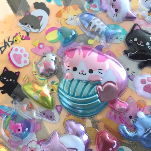 2 Sheets Adorable Cats Stickers, Cute Pet Animals Decals for Birthday Gift, Scrapbooking, Album, DIY Craft Decoration - AliExpress 21