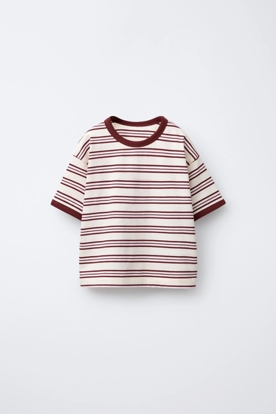 TIMELESZ - CONTRAST TRIM STRIPED T-SHIRT