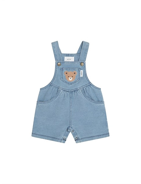 Huxbaby Huxbear Knit Denim Short Overalls | David Jones