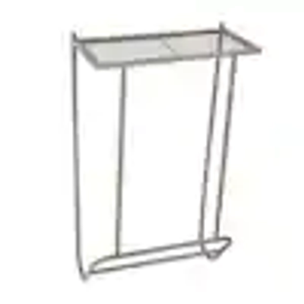 Honey-Can-Do Wall-Mounted Shelf with Towel Holder in Satin Nickel BTH-09098