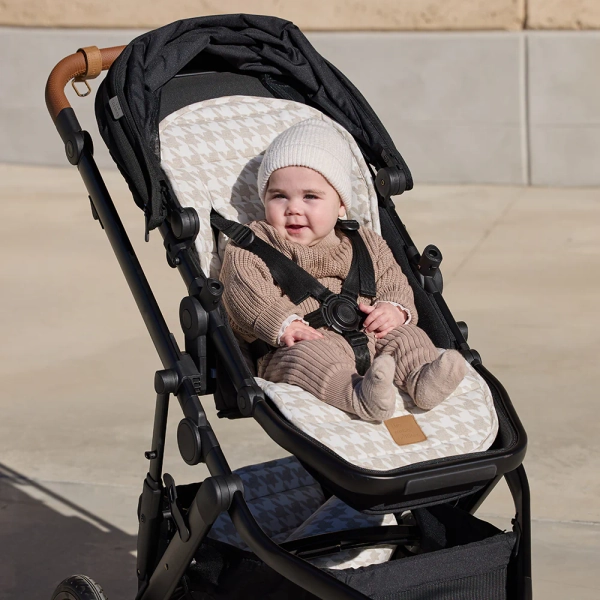 Houndstooth Universal Linen Pram Liner | Default Title