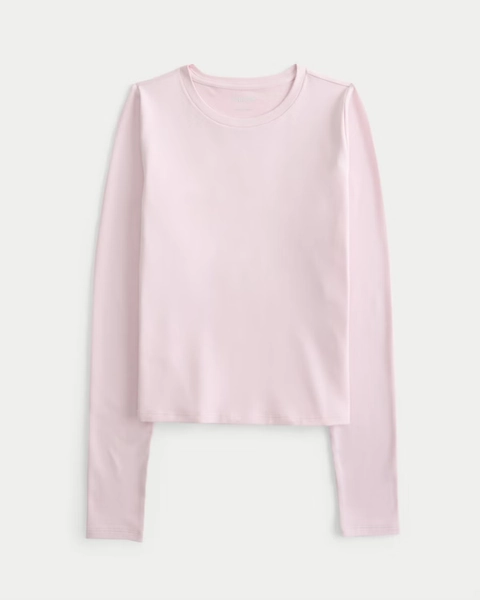 Women's Soft Stretch Seamless Fabric Crew Top | Women's Tops | HollisterCo.com