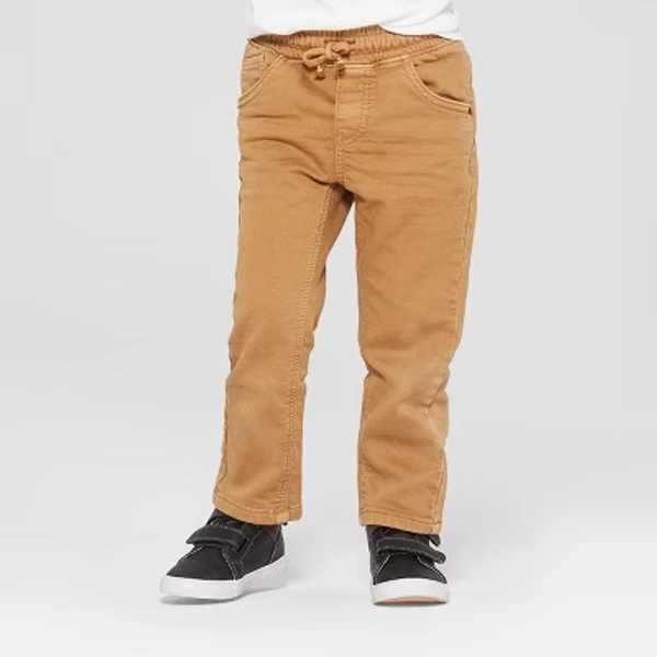 Toddler Boys' Pull-On Straight Fit Jeans - Cat & Jack™ Khaki 4T