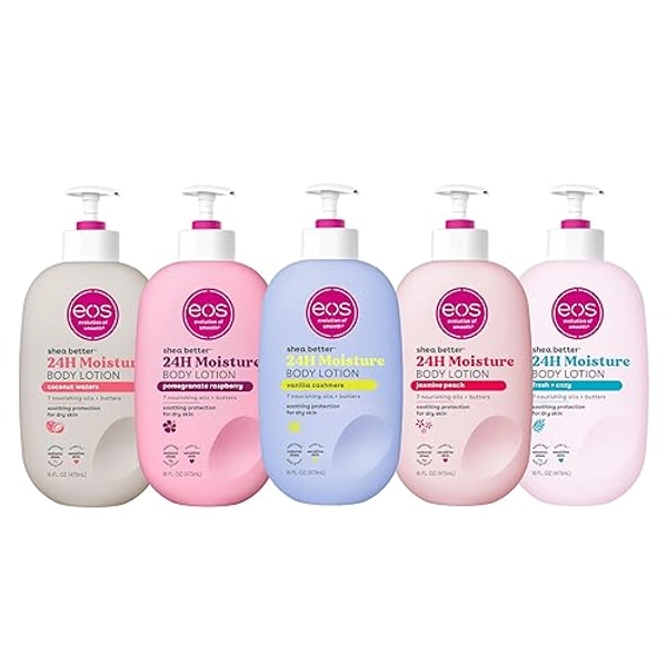 Bundle of eos Shea Better Body Lotion- All Scents - Every Body Lotion Bundle - 5 Pack