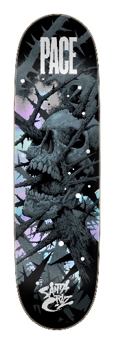 8.70in Pace Death Trap Silver Foil Santa Cruz Skateboard Deck | No Color / 8.7in x 31.825in