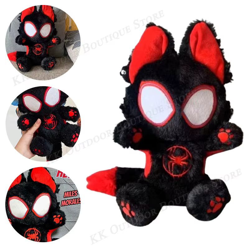 Spider Man Plush Cat Toy Anime Spiderman Cat Plushie Spider-Man Across The SpiderVerse Miles Stuffed Pillow Doll Christmas Gift - AliExpress 