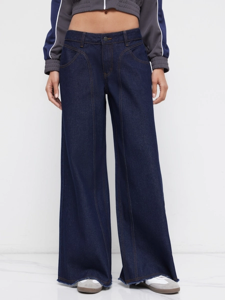 Cider Denim Low Rise Wide Leg Jeans
