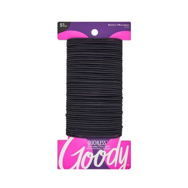 Goody  Ouchless Elastic Hair Ties - Black - 51ct