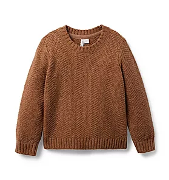 Boy Merchant Marine Plaid The Plaid Sherpa Pullover by Janie and Jack