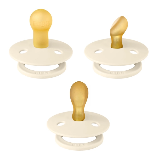 Bibs Try-It Pacifier Ivory 3 Pack | Soothers | Baby Bunting AU