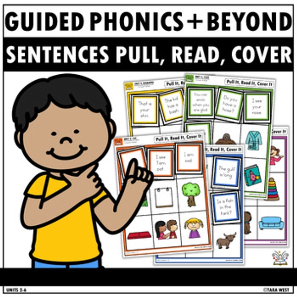 Guided Phonics + Beyond SOR Sentences Pull It, Read It, Cover It Mats