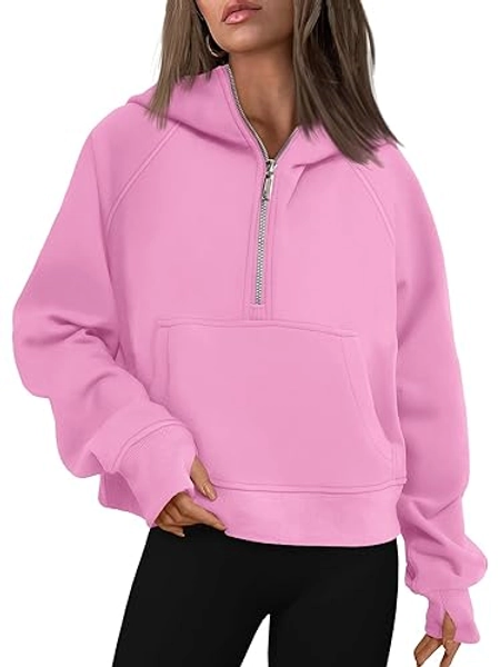 Any brand - slight crop half zip hoodie