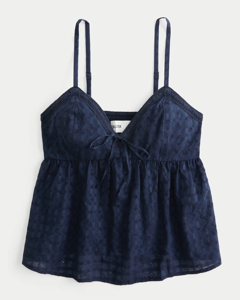 Easy Passementerie Trim Babydoll Top