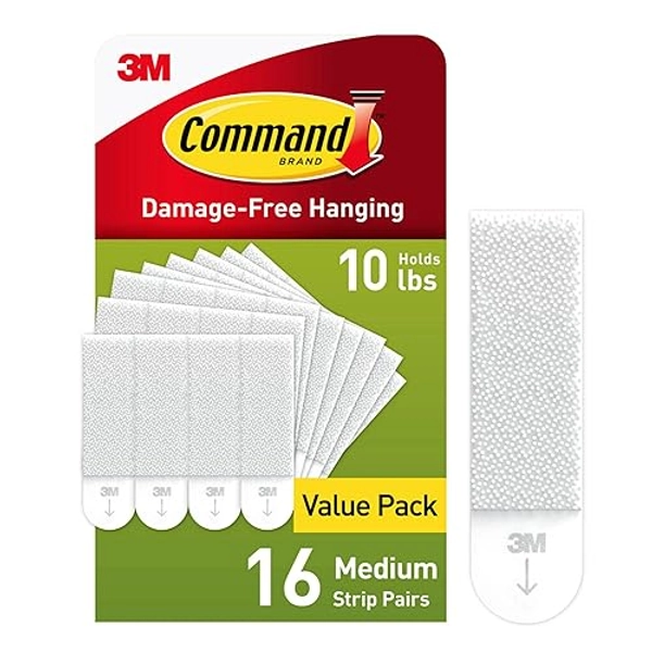 Command 10 LB White Picture Hanging Strips, 14 pairs - 16 Pairs
