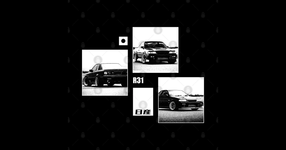 NISSAN SKYLINE GTS-R R31 Black 'N White Archive (Black Version) by cero
