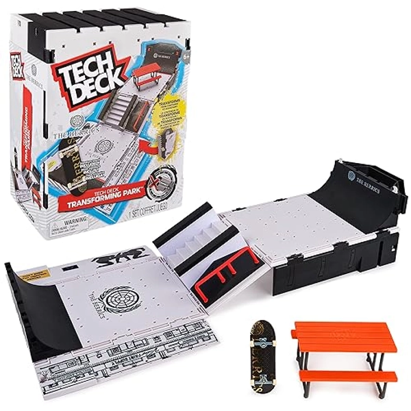Tech Deck, The Berrics Transforming Park, X-Connect Park Creator, 30-inch Wide Foldable Playset with Storage and Exclusive Fingerboard, Kids Toy for Ages 6 and up - The Berrics Transforming Park