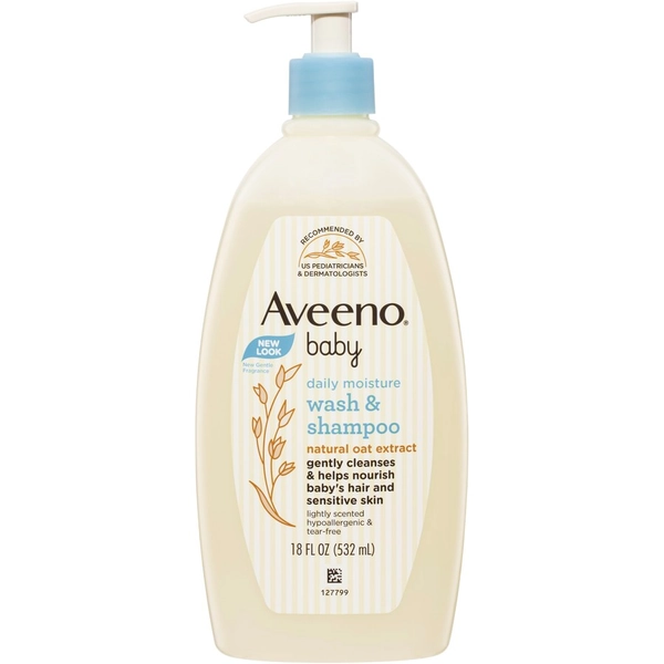 Aveeno Baby Daily Moisture Lightly Scented Sensitive Wash &amp; Shampoo 532mL
