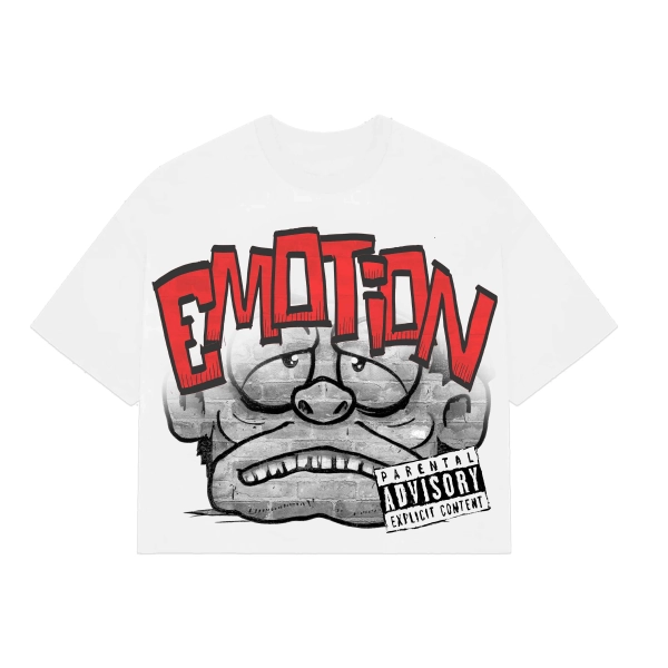 White “Monster” Cropped Tee