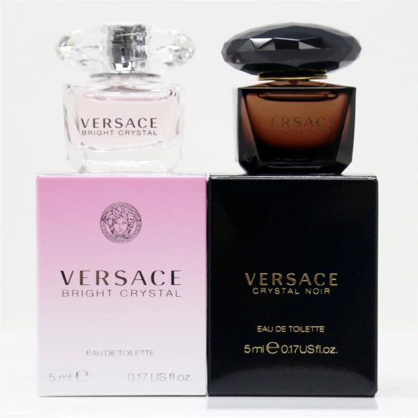 Versace Bright Crystal EDT 5ml and Crystal Noir EDT 5ml 2pk Kit - Walmart.com