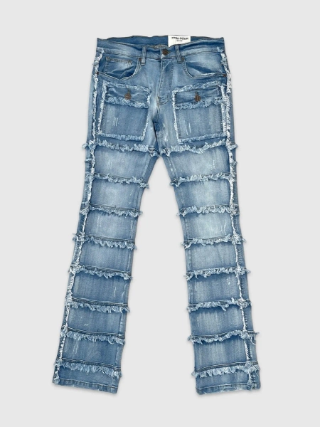 Patchwork True Stacked Denim Jeans