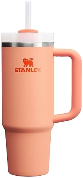 Stanley Quencher H2.0 Tumbler with Handle & Straw 30 oz | Twist On 3-Way Lid | Cupholder Compatible for Travel | Insulated Stainless Steel Cup | BPA-Free | Nectarine - 30 Ounces - Nectarine