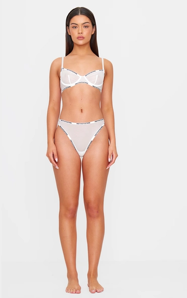 PRETTYLITTLETHING White Mesh Panties
