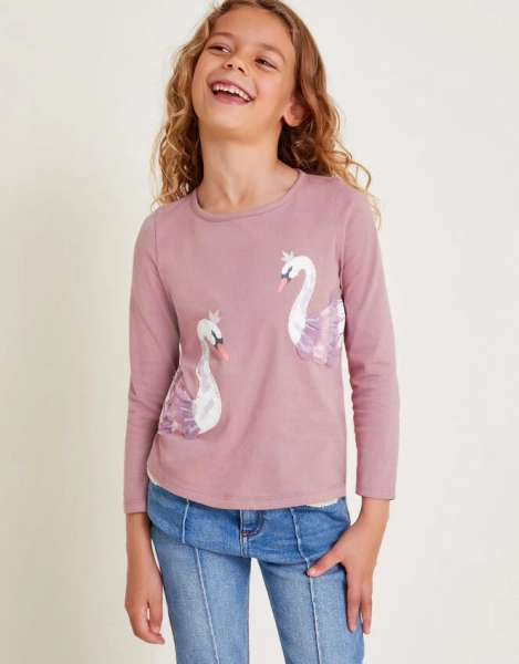 Swan Lake Long Sleeve Top Purple