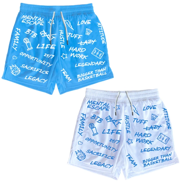 Emotions - Reversible Shorts - Blue / White | Adult Medium