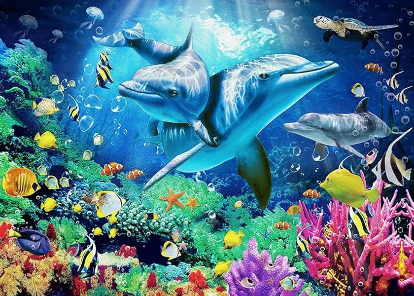 Nattork Jigsaw Puzzles 1000 Pieces for Adults, Families (Sea World) Pieces Fit Together Perfectly - Sea - 1000pcs