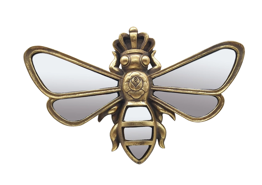 Plaque décorative Abeille, doré l.25 x H.16.5 cm