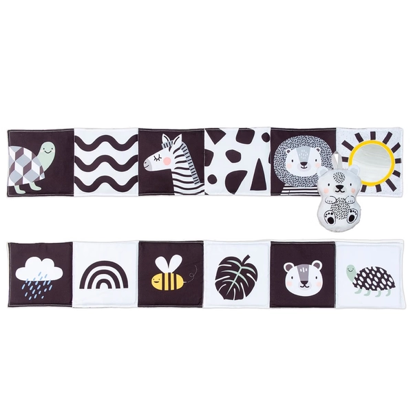 Taf Toys Black And White Book Savannah | Interactive Toys | Baby Bunting AU