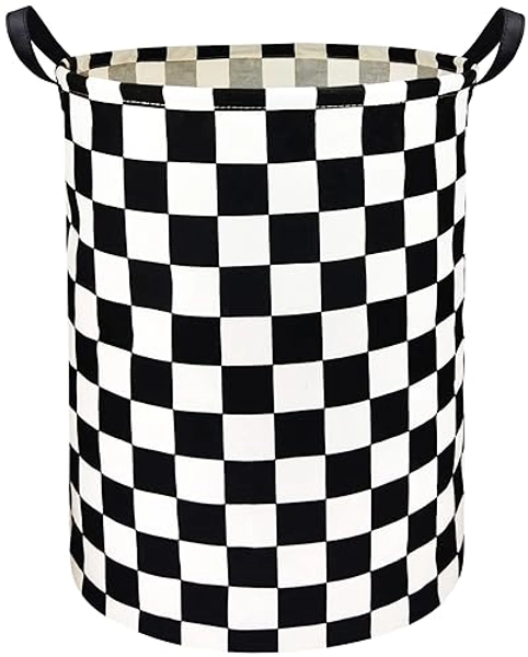 HIYAGON Boys Laundry Basket hamper Kids Storage Basket Car Toy Organizer Bins for Room Decor,Gift Basket for Bedroom(Racing Flag) - Racing Flag
