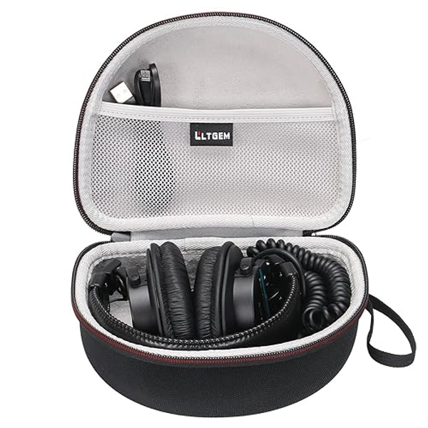 LTGEM Case Compatible with Sony MDR7506 Professional Large Diaphragm Headphone, Black+Grey(Case Only) - 1.Black+Grey
