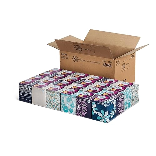 Puffs 35038 Ultra Soft Facial Tissue, 56 Sheets per Box (Case of 24)