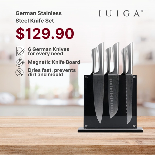 IUIGA German Stainless Steel Knife Set | Shopee Singapore