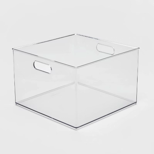 12" x 12" x 8" All Purpose Storage Bin - Brightroom™: Clear Acrylic Decorative Bin, No Assembly Required