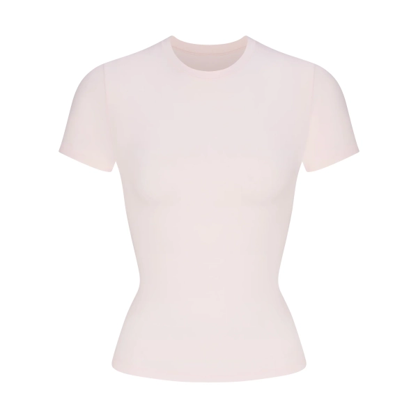 COTTON JERSEY T-SHIRT | BARELY PINK | SMALL