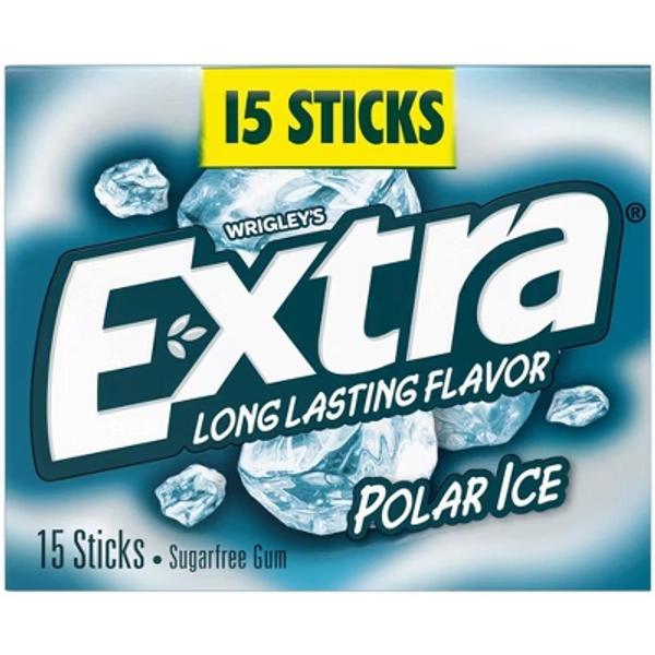Extra Polar Ice Sugarfree Mint Chewing Gum - 15ct