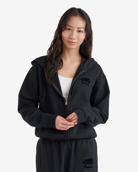 Organic Original Relaxed Full Zip Hoodie (In black, green, and white)