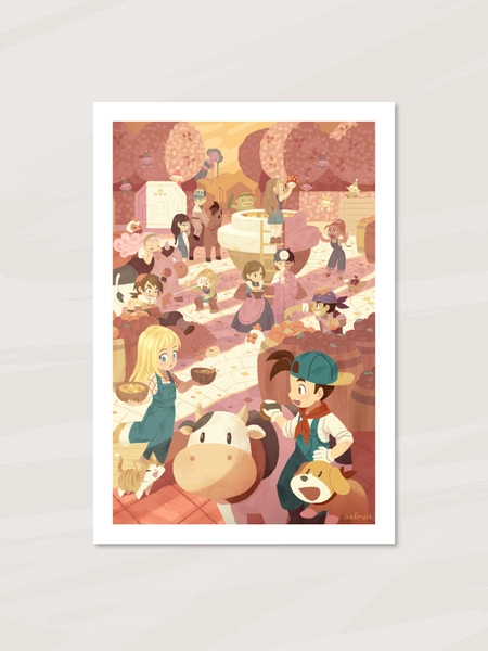 Harvest Moon Story of Seasons Print "Mineral Town"