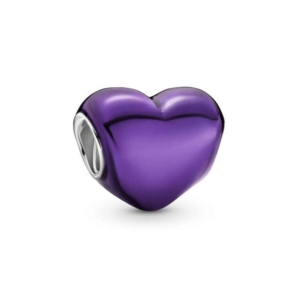 Pandora Metallic Purple Heart Charm