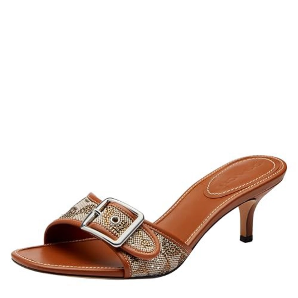 Coach | Coach Women's Margot Sandal in Crystal Signature Jacquard Flat | Realry