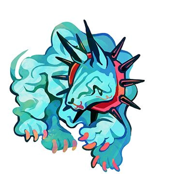 blue dog | Sticker