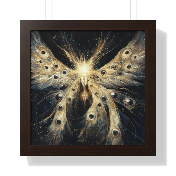 Angel Seraphim Framed Poster Wall Art Decor, Biblically Accurate Angel Bedroom Catholic Wall Art, Sick Friend Gift, Christian Home Decor