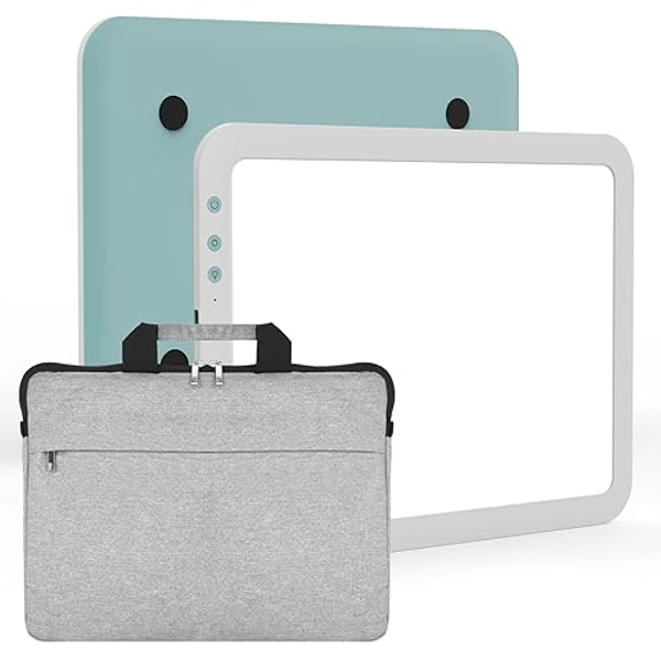 TOHETO A4 Rechargeable Led Super Bright Light Pad with Carry Bag for Cricut Weeding Vinyl Tool, Portable Wireless 3500mAh Battery Light Board/Box for Tracing, Diamond Painting, Sketching & Drawing - A4 Rechargeable with Bag ( Super Bright)