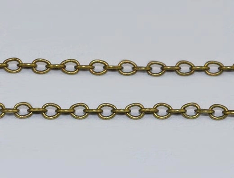 Antique Bronze High Quality Metal Jewellery Chain - (2mmX2mm) - 1M - Australia Online Beads